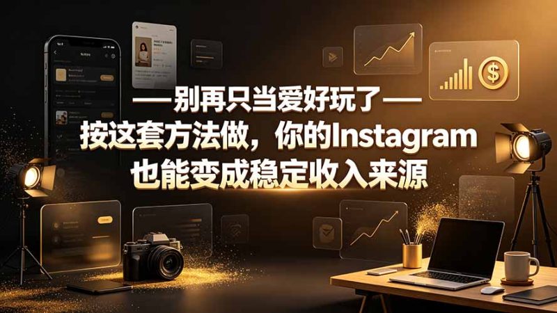 别再只当爱好玩了——按这套方法做,你的Instagram也能变成稳定收入来源 - 严选资源大全 - 严选资源大全