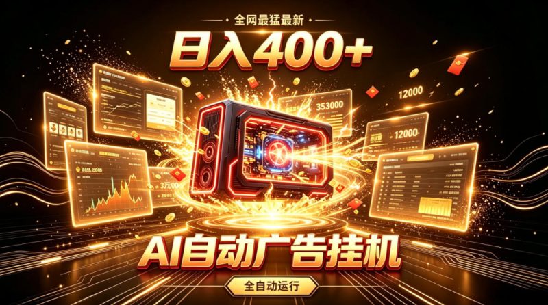 全网最猛最新的AI自动广告挂G，狠收益日入400+，真正做到躺賺式变现【揭秘】 - 严选资源大全 - 严选资源大全