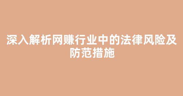 深入解析网赚行业中的法律风险及防范措施 - 严选资源大全