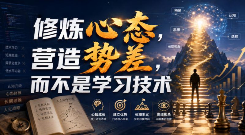 付费文章:修炼心态,营造势差,而不是学习技术 - 严选资源大全 - 严选资源大全