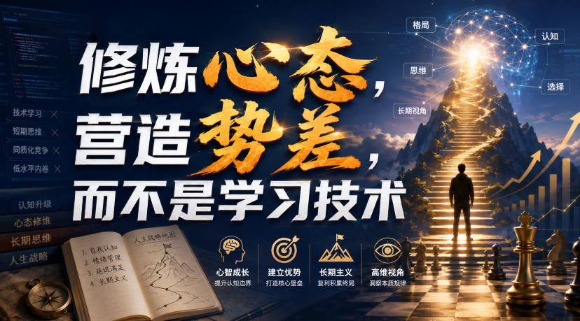 付费文章:修炼心态,营造势差,而不是学习技术 - 严选资源大全
