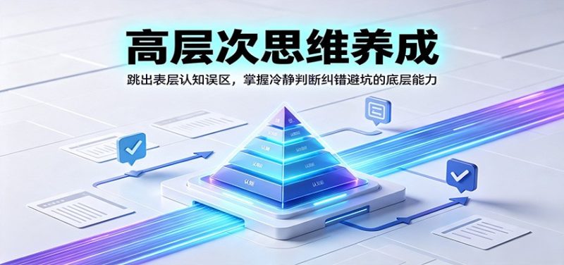 高层次思维养成:跳出表层认知误区,掌握冷静判断纠错避坑的底层能力 - 严选资源大全 - 严选资源大全