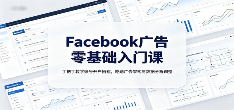 Facebook广告零基础入门课：手把手教学账号开户搭建，吃透广告架构与数据分析调整 - 严选资源大全 - 严选资源大全