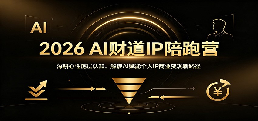 2026 AI财道IP陪跑营：深耕心性底层认知，解锁AI赋能个人IP商业变现新路径 - 严选资源大全