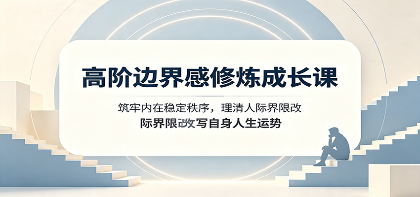 高阶边界感修炼成长课:筑牢内在稳定秩序,理清人际界限改写自身人生运势 - 严选资源大全