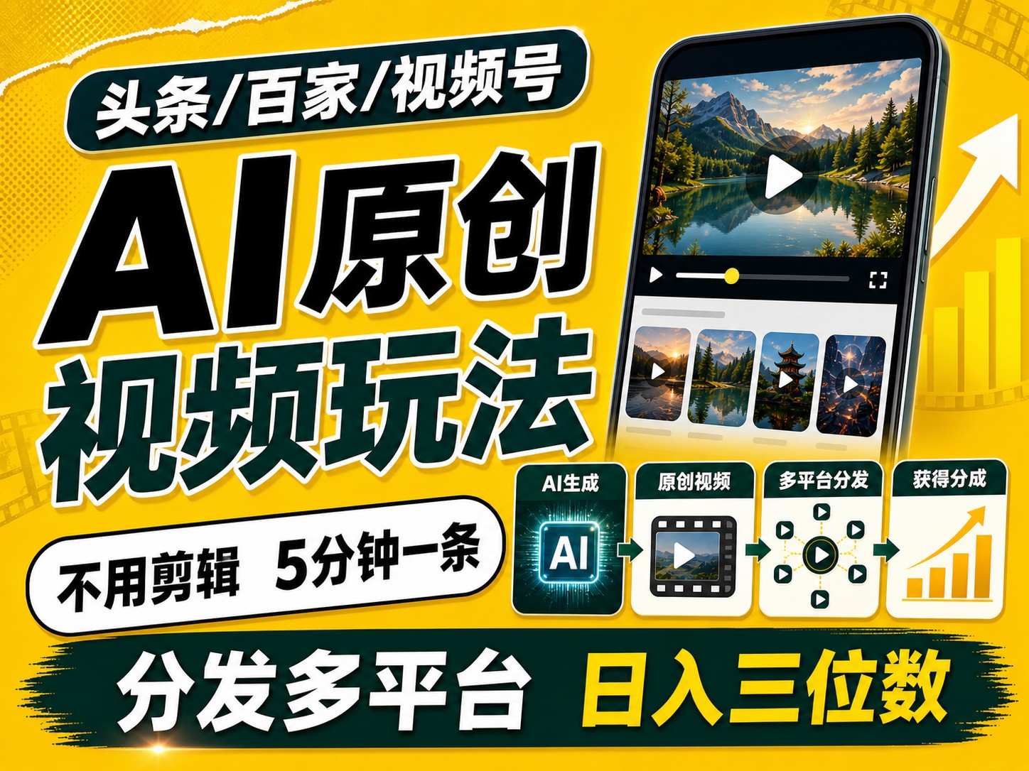 2026头条百家号升级玩法 5分钟一条原创视频 发多平台赚收 - 严选资源大全