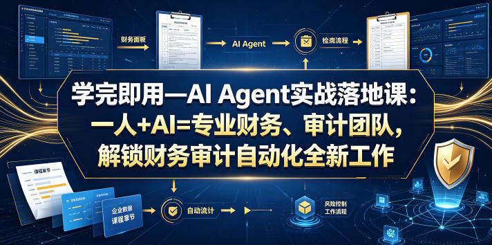 学完即用—AI Agent实战落地课：一人+AI=专业财务、审计团队，解锁财务审计自动化全新工作模式(更新0804) - 严选资源大全