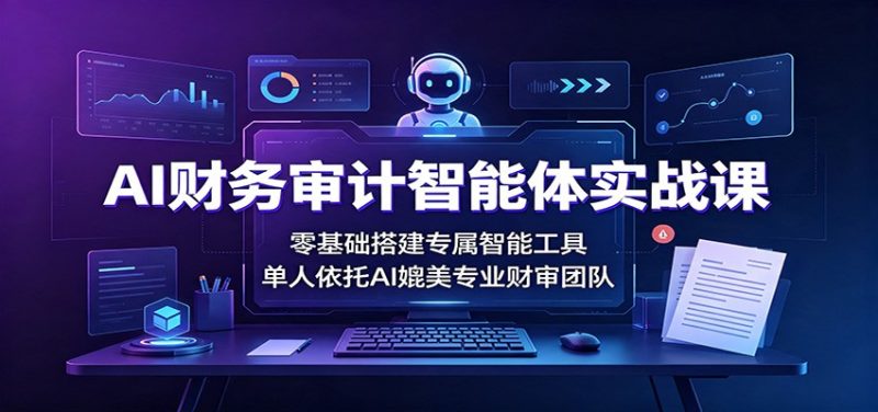 AI财务审计智能体实战课:零基础搭建专属智能工具,单人依托AI媲美专业财审团队 - 严选资源大全 - 严选资源大全