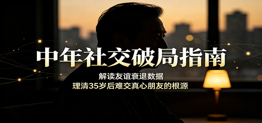 中年社交破局指南：解读友谊衰退数据，理清35岁后难交真心朋友的根源 - 严选资源大全