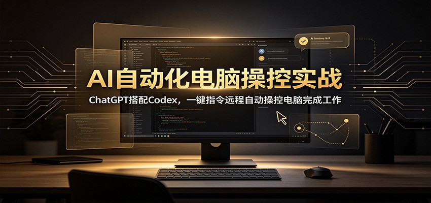 AI自动化电脑操控实战：ChatGPT搭配Codex，一键指令远程自动操控电脑完成工作 - 严选资源大全