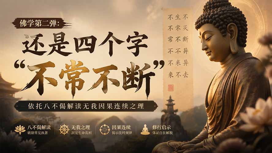 付费文章:佛学第二弹:还是四个字“不常不断”依托八不偈解读无我因果连续之理 - 严选资源大全