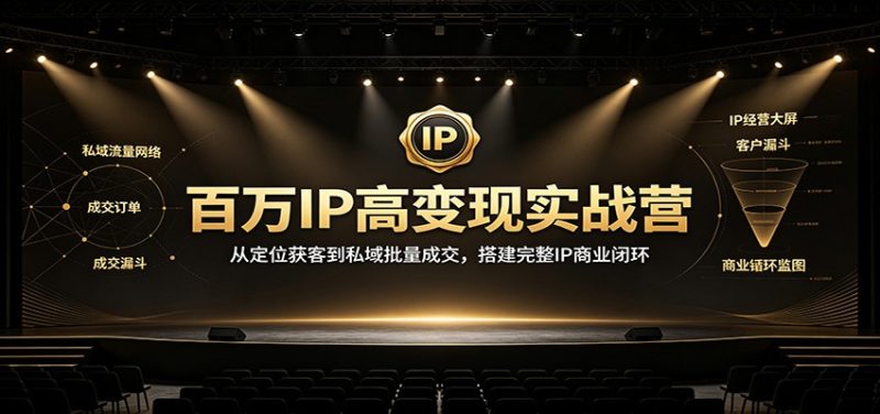 百万IP高变现实战营：从定位获客到私域批量成交，搭建完整IP商业闭环 - 严选资源大全 - 严选资源大全