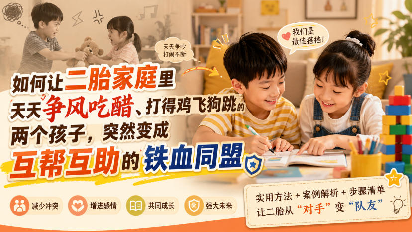 付费文章:如何让二胎家庭里天天争风吃醋、打得鸡飞狗跳的两个孩子,突然变成互帮互助的铁血同盟? - 严选资源大全