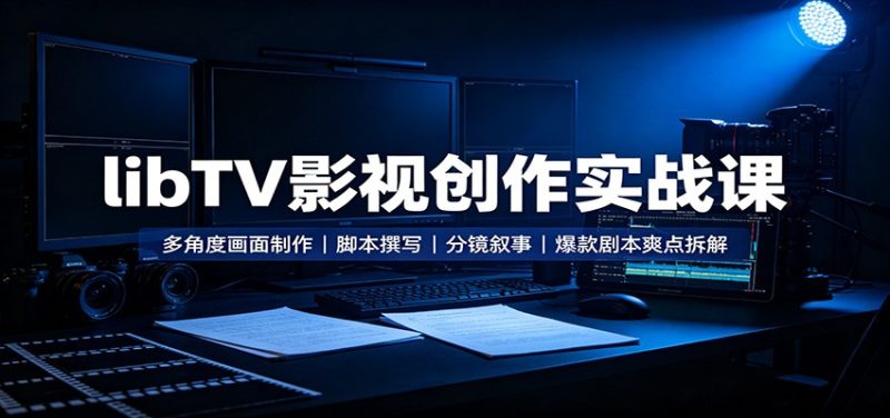libTV影视创作实战课:多角度画面制作,脚本撰写,分镜叙事,爆款剧本爽点拆解 - 严选资源大全 - 严选资源大全