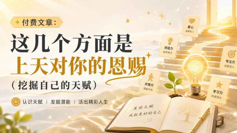 付费文章：这几个方面是上天对你的恩赐(挖掘自己的天赋) - 严选资源大全