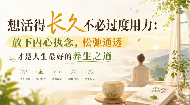 付费文章：想活得长久不必过度用力：放下内心执念，松弛通透才是人生最好的养生之道 - 严选资源大全
