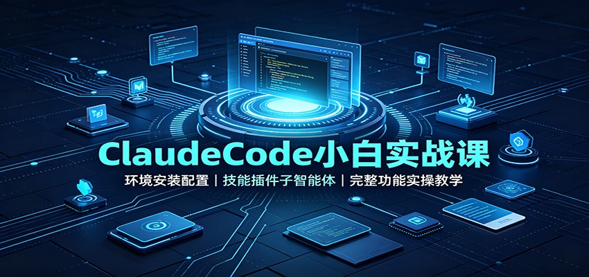 ClaudeCode小白实战课：环境安装配置，技能插件子智能体，完整功能实操教学 - 严选资源大全