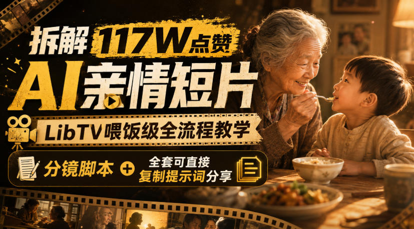 拆解117W点赞AI亲情短片，LibTV喂饭级全流程教学，分镜脚本+全套可直接复制提示词分享 - 严选资源大全