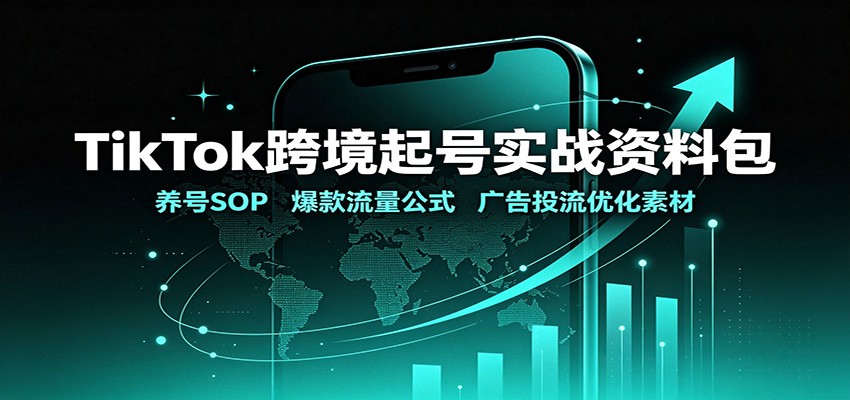 TikTok跨境起号实战资料包：养号SOP，爆款流量公式，广告投流优化素材 - 严选资源大全
