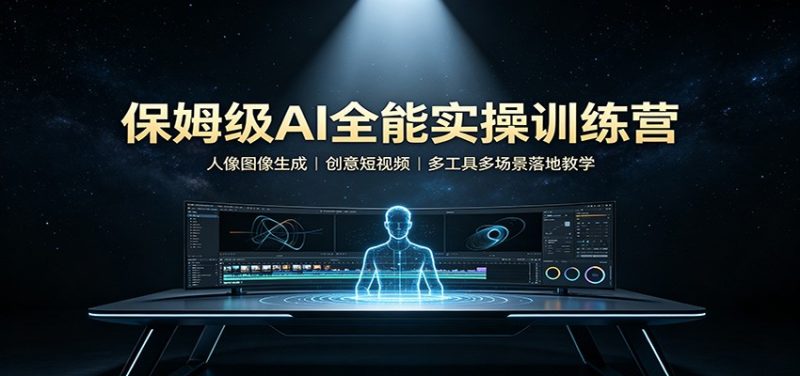 保姆级AI全能实操训练营:人像图像生成,创意短视频,多工具多场景落地教学 - 严选资源大全 - 严选资源大全