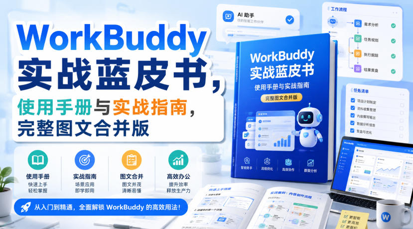 WorkBuddy实战蓝皮书,使用手册与实战指南,完整图文合并版 - 严选资源大全
