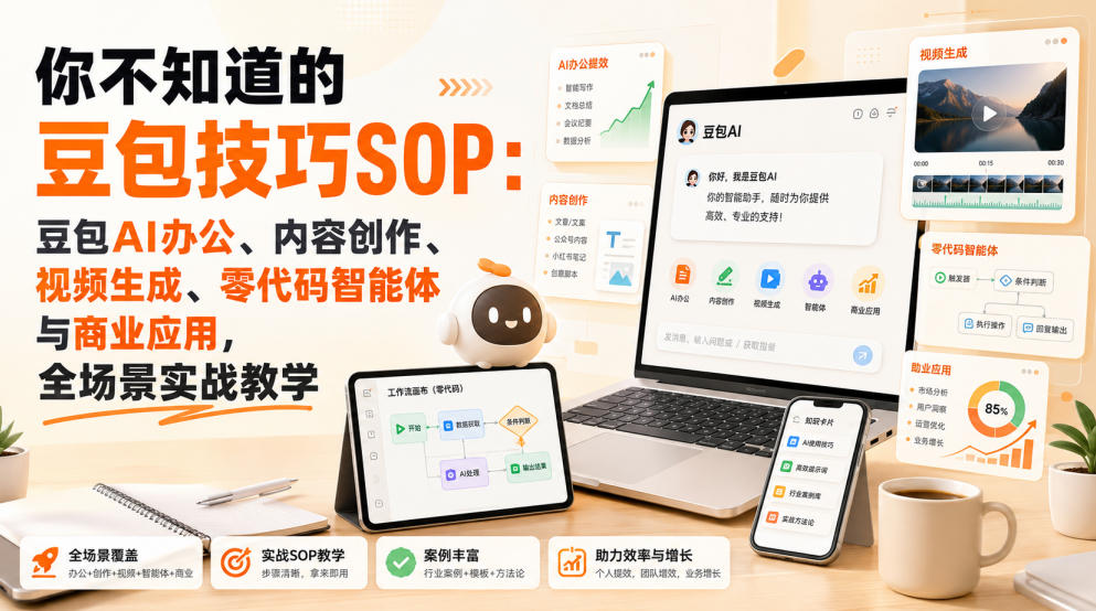 你不知道的豆包技巧SOP：豆包AI办公、内容创作、视频生成、零代码智能体与商业应用，全场景实战教学 - 严选资源大全