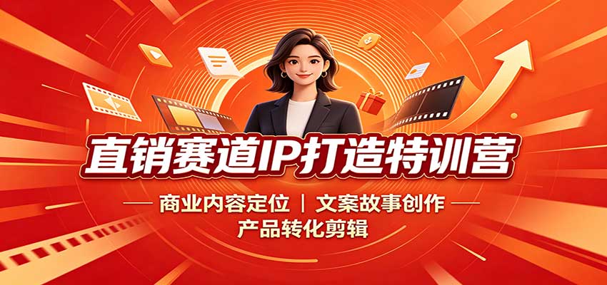 直销赛道IP打造特训营:商业内容定位,文案故事创作,产品转化剪辑 - 严选资源大全