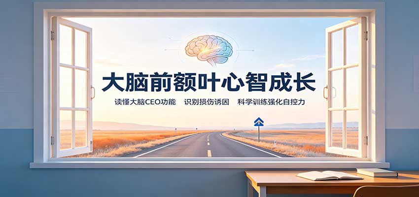 大脑前额叶心智成长：读懂大脑CEO功能，识别损伤诱因，科学训练强化自控力 - 严选资源大全