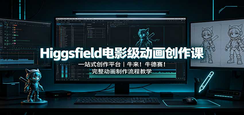 Higgsfield电影级动画创作课：一站式创作平台，牛来！牛德赛！完整动画制作流程教学 - 严选资源大全
