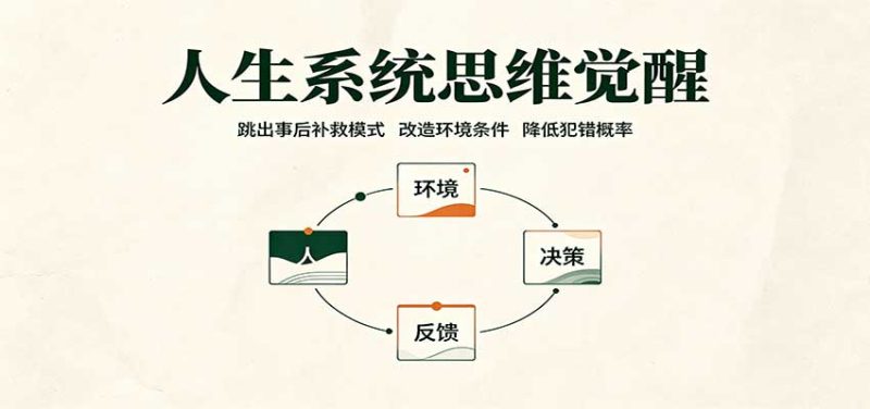人生系统思维觉醒:跳出事后补救模式,改造环境条件,降低犯错概率 - 严选资源大全 - 严选资源大全