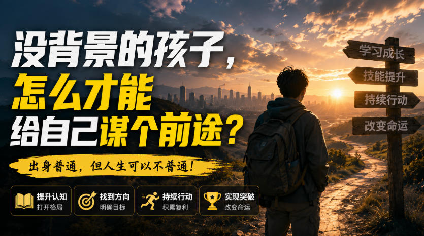 付费文章:没背景的孩子,怎么才能给自己谋个前途? - 严选资源大全