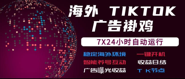 海外TikTok挂G流量变现，7X24自动运行，广告曝光收益，收益日结【揭秘】 - 严选资源大全