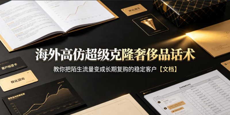 海外高仿超级克隆奢侈品话术，教你把陌生流量变成长期复购的稳定客户【文档】 - 严选资源大全 - 严选资源大全