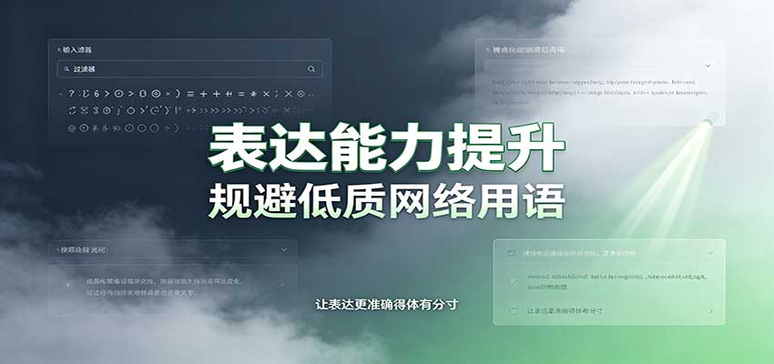 表达能力提升：语言塑造思想逻辑，规避低质网络用语，强化心智感知 - 严选资源大全