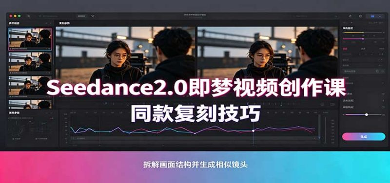 Seedance2.0即梦视频创作课：剧本式视频制作，同款复刻技巧，多行业案例落地教学 - 严选资源大全 - 严选资源大全