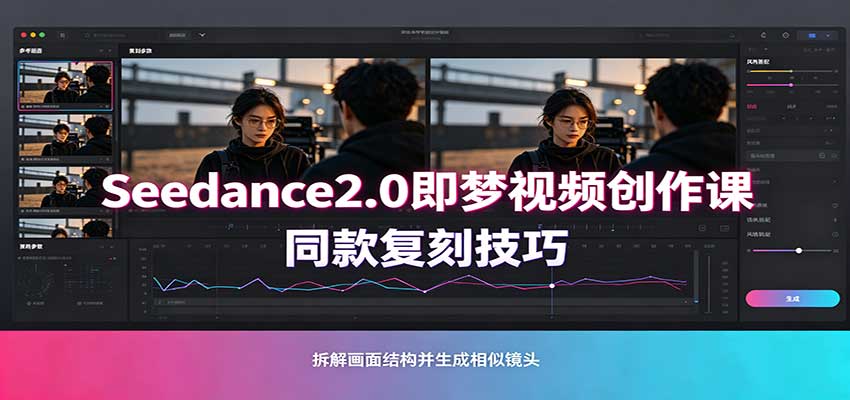 Seedance2.0即梦视频创作课：剧本式视频制作，同款复刻技巧，多行业案例落地教学 - 严选资源大全