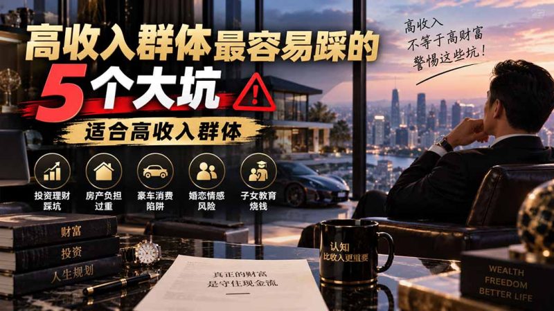 付费文章:高收入群体最容易踩的5个大坑,适合高收入群体 - 严选资源大全 - 严选资源大全