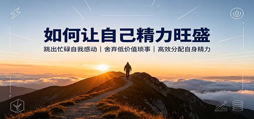 如何让自己精力旺盛：跳出忙碌自我感动，舍弃低价值琐事，高效分配自身精力 - 严选资源大全