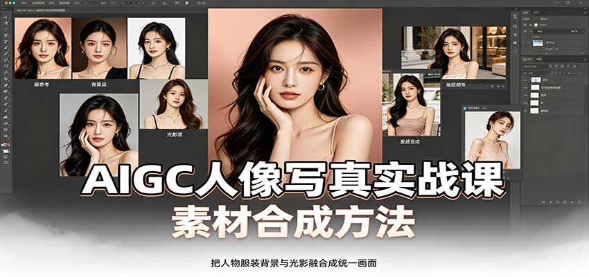 AIGC人像写真实战课：软件平台部署筹备，素材合成方法，多题材写真案例 - 严选资源大全