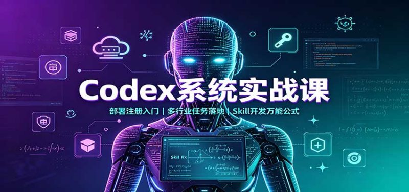 Codex系统实战课:部署注册入门,多行业任务落地,Skill开发万能公式 - 严选资源大全 - 严选资源大全