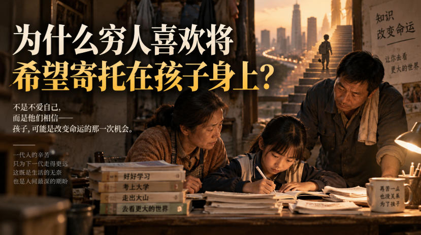 某社群精品文章：为什么穷人喜欢将希望寄托在孩子身上？ - 严选资源大全