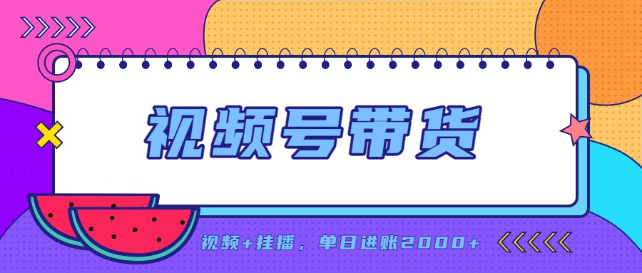 日入2000+的副业,视频号带货,一部手机改写人生篇章,无需投资 - 严选资源大全
