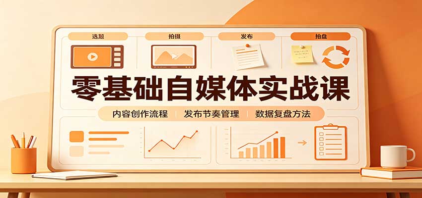 零基础自媒体实战课：赛道人设冷启动，内容创作复盘，公私域商业闭环 - 严选资源大全