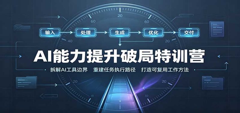 AI能力提升破局特训营:掌握AI交互逻辑,内容创作,搭建工作流 - 严选资源大全 - 严选资源大全