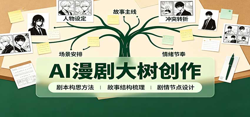 AI漫剧大树创作：剧本构思课程讲解，软件插件配置，配套工具资料完整梳理 - 严选资源大全
