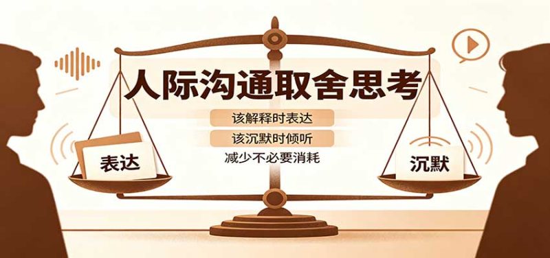 人际沟通取舍思考:分清解释与沉默边界,拿捏职场生活沟通分寸减少情绪内耗 - 严选资源大全 - 严选资源大全