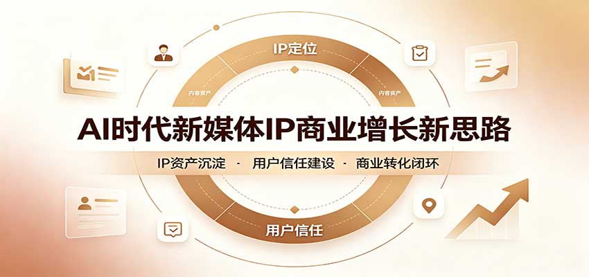 AI时代新媒体IP商业增长新思路：摒弃复杂运营套路，用极简思维打通获客路径 - 严选资源大全