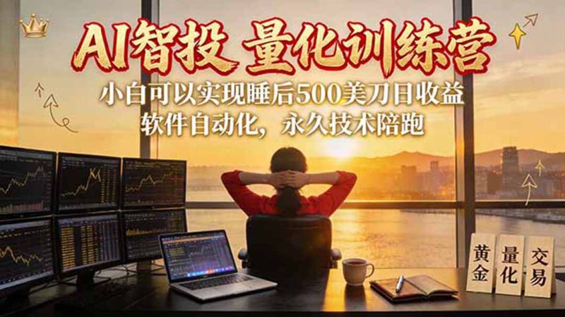 AI智投EA量化训练营【第三期】,多策略智投+防爆技术+趋势分析 ,轻松上手,矩阵放大,长期稳定。 - 严选资源大全 - 严选资源大全