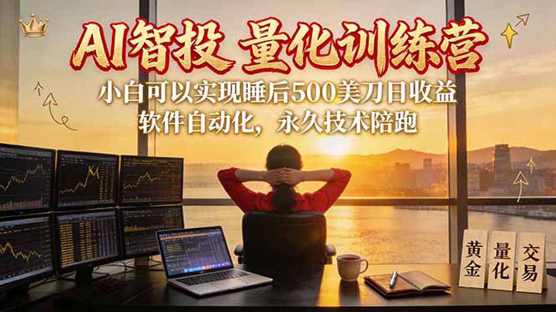 AI智投EA量化训练营【第三期】,多策略智投+防爆技术+趋势分析 ,轻松上手,矩阵放大,长期稳定。 - 严选资源大全