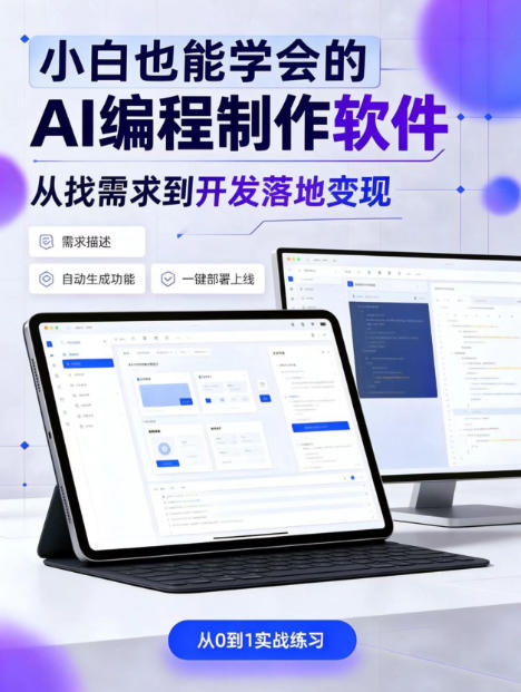 手把手教会你ai编程制作软件到变现全路径，零基础小白轻松上手，从找需求到开发落地变现【揭秘】 - 严选资源大全